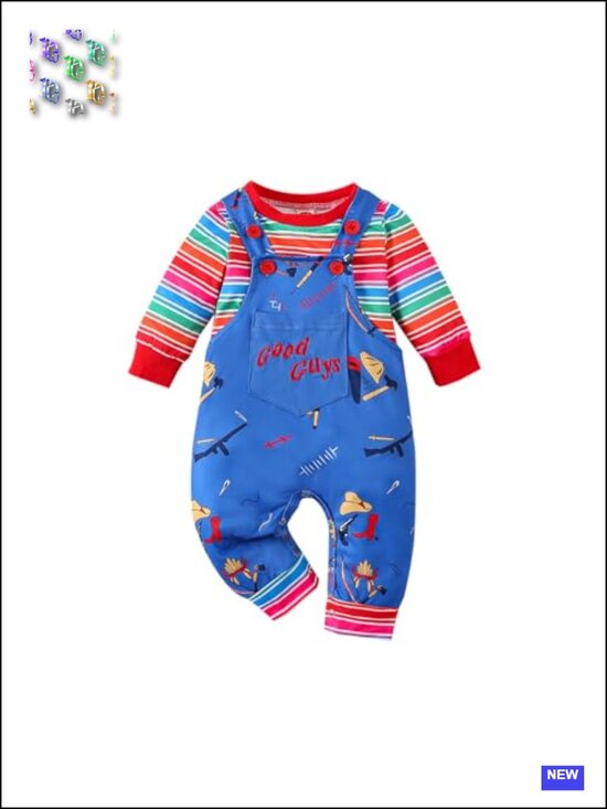 Other - Baby Boy Halloween Costume Chucky Outfit Good Guy Toddler 2pc